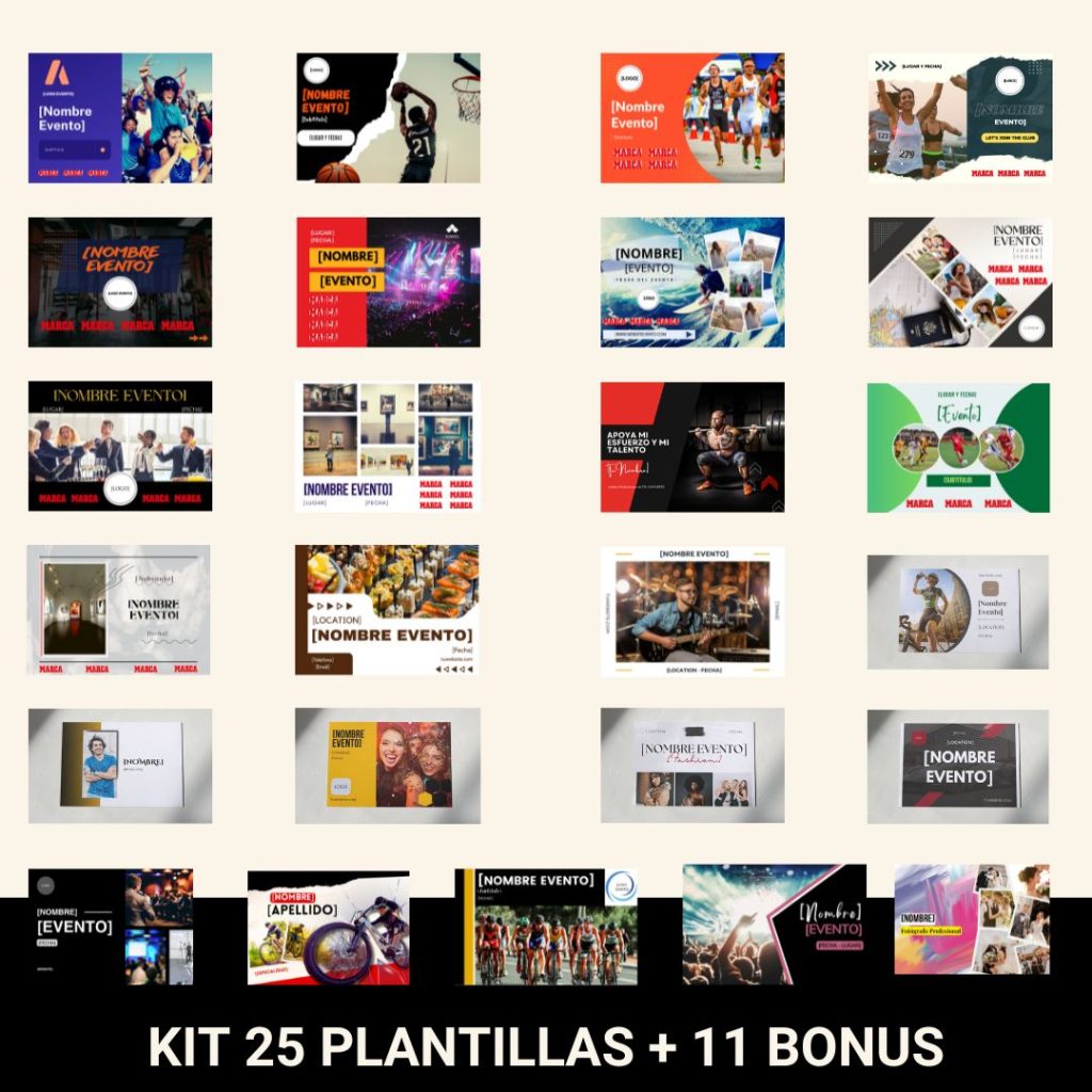 KIT 25 PLANTILLAS